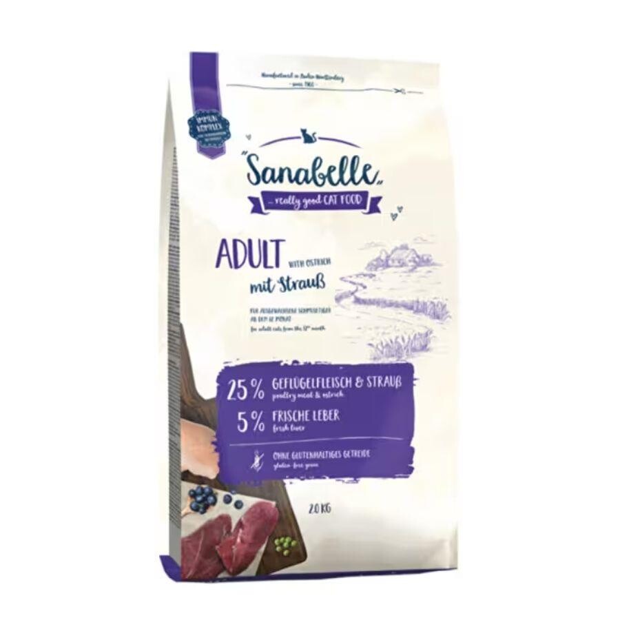 Sanabelle Devekuşu Eti Yetişkin Kedi Maması 2 KG | SRC: Barcode: 4015598017190